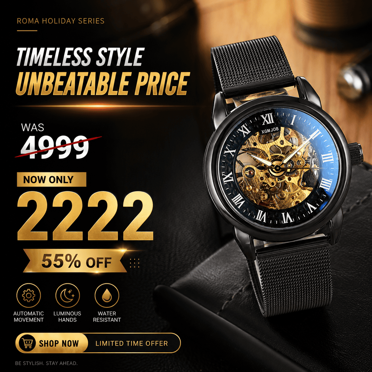 Luxury Brand Automatic Men’s Watch